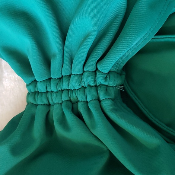 NWT Daci Swimsuit Ruched Front Full Lining Built in Cups Green Womens 18 W - Picture 6 of 16